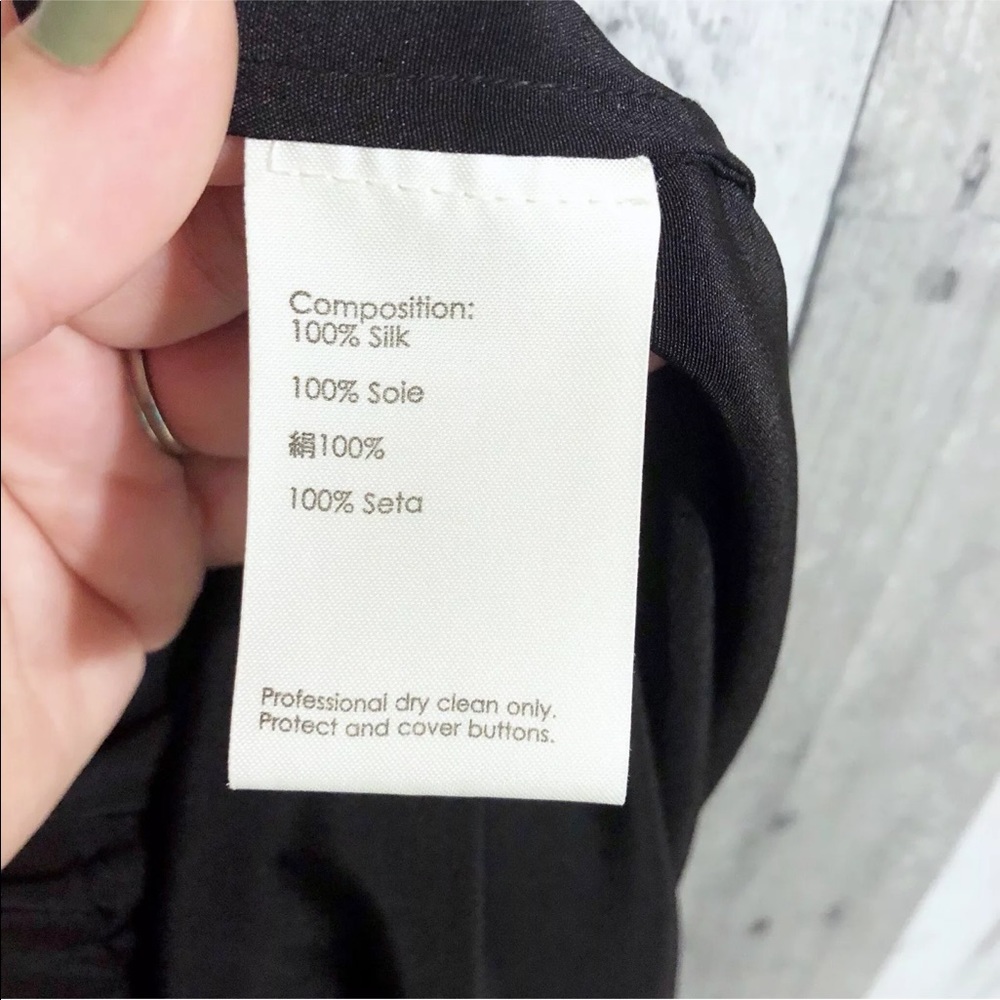 3.1 Phillip Lim | 0 | black silk tapered pants - Picture 6 of 7